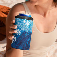 Hawaii World Ocean Day 4 in 1 Can Cooler Tumbler Kakau Turtles