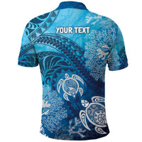 Hawaii World Ocean Day Polo Shirt Kakau Turtles