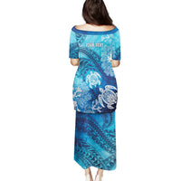 Hawaii World Ocean Day Puletasi Kakau Turtles LT7 - Polynesian Pride