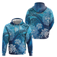 Hawaii World Ocean Day Zip Hoodie Kakau Turtles