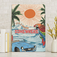Summer Holiday It's 5 o'clock Somewhere Vintage Hawaii Canvas Wall Art