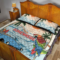 Summer Holiday It's 5 o'clock Somewhere Vintage Hawaii Quilt Bed Set