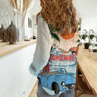 Summer Holiday It's 5 o'clock Somewhere Vintage Hawaii Women Casual Shirt