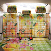 Aloha Hawaii Palaka Print Mango Plumeria Back Car Seat Cover Tropical Vibes