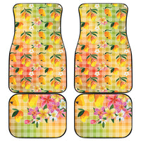 Aloha Hawaii Palaka Print Mango Plumeria Car Mats Tropical Vibes