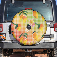 Aloha Hawaii Palaka Print Mango Plumeria Spare Tire Cover Tropical Vibes