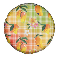 Aloha Hawaii Palaka Print Mango Plumeria Spare Tire Cover Tropical Vibes