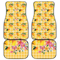 Aloha Hawaii Palaka Print Mango Plumeria Car Mats Fresh Lemon