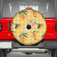 Aloha Hawaii Palaka Print Mango Plumeria Spare Tire Cover Fresh Lemon
