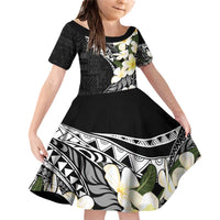 Aloha Hawaii Festive Family Matching Off Shoulder Short Dress and Hawaiian Shirt Frangipani Lace Classic