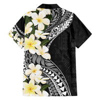 Aloha Hawaii Festive Family Matching Off Shoulder Short Dress and Hawaiian Shirt Frangipani Lace Classic