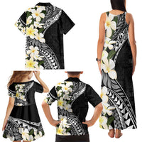 Aloha Hawaii Festive Family Matching Tank Maxi Dress and Hawaiian Shirt Frangipani Lace Classic