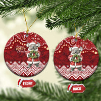 Here For A Koality Xmas Australia Abogirinal Ceramic Ornament Santa Koala - Polynesian Pride