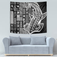 Samoa Tapa Tapestry Siapo Mix Tatau Patterns - Black LT7 - Polynesian Pride