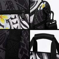 Hawaii Aloha Duffle Bag Plumeria Vintage - Black