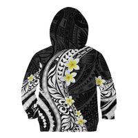 Hawaii Aloha Kid Hoodie Plumeria Vintage - Black LT7 - Polynesian Pride