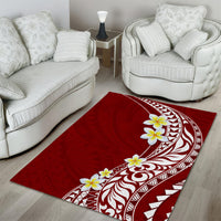 Hawaii Aloha Area Rug Plumeria Vintage - Crimson LT7 - Polynesian Pride