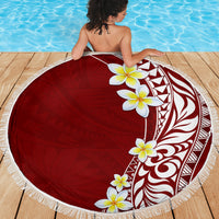 Hawaii Aloha Beach Blanket Plumeria Vintage - Crimson LT7 - Polynesian Pride