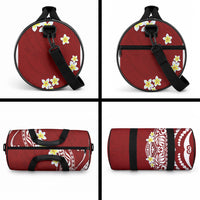 Hawaii Aloha Duffle Bag Plumeria Vintage - Crimson