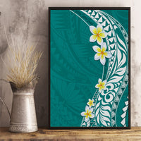 Hawaii Aloha Canvas Wall Art Plumeria Vintage - Teal LT7 - Polynesian Pride