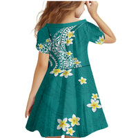 Hawaii Aloha Family Matching Mermaid Dress and Hawaiian Shirt Plumeria Vintage - Teal LT7 - Polynesian Pride