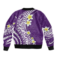 Hawaii Aloha Bomber Jacket Plumeria Vintage - Violet LT7 - Polynesian Pride