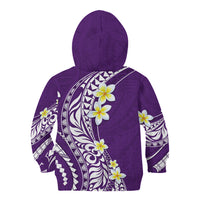 Hawaii Aloha Kid Hoodie Plumeria Vintage - Violet LT7 - Polynesian Pride