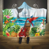 Aloha Honolulu Festival Hooded Blanket Ukulele By The Shore