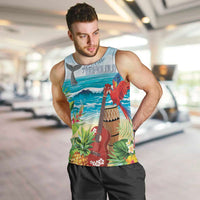Aloha Honolulu Festival Men Tank Top Ukulele By The Shore