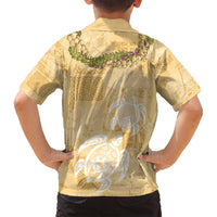 Aloha Honolulu Festival Family Matching Puletasi and Hawaiian Shirt Hawaii Kapa Mix Flowers Lei LT7 - Polynesian Pride