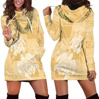 Aloha Honolulu Festival Hoodie Dress Hawaii Kapa Mix Flowers Lei LT7 - Polynesian Pride