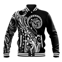 Polynesia Beach Volleyball Personalized Baseball Jacket Basic LT7 Unisex Black - Polynesian Pride