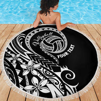 Polynesia Beach Volleyball Personalized Beach Blanket Basic