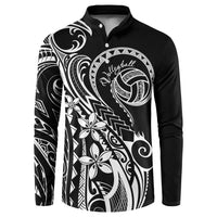 Polynesia Beach Volleyball Personalized Button Sweatshirt Basic LT7 Black - Polynesian Pride