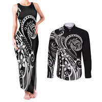 Polynesia Beach Volleyball Personalized Couples Matching Tank Maxi Dress and Long Sleeve Button Shirt Basic