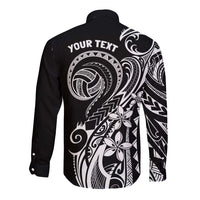 Polynesia Beach Volleyball Personalized Long Sleeve Button Shirt Basic LT7 - Polynesian Pride