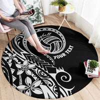 Polynesia Beach Volleyball Personalized Round Carpet Basic LT7 - Polynesian Pride