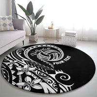 Polynesia Beach Volleyball Personalized Round Carpet Basic LT7 - Polynesian Pride