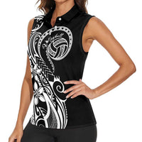 Polynesia Beach Volleyball Personalized Women Sleeveless Polo Shirt Basic LT7 - Polynesian Pride