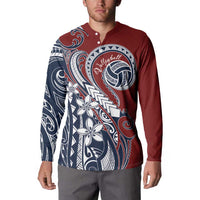 Polynesia Beach Volleyball Personalized Button Sweatshirt Special LT7 - Polynesian Pride