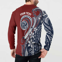 Polynesia Beach Volleyball Personalized Button Sweatshirt Special LT7 - Polynesian Pride