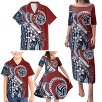 Polynesia Beach Volleyball Personalized Family Matching Puletasi and Hawaiian Shirt Special