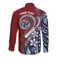 Polynesia Beach Volleyball Personalized Long Sleeve Button Shirt Special LT7 - Polynesian Pride