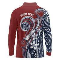 Polynesia Beach Volleyball Personalized Long Sleeve Polo Shirt Special LT7 - Polynesian Pride