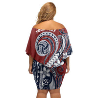 Polynesia Beach Volleyball Personalized Off Shoulder Short Dress Special LT7 - Polynesian Pride