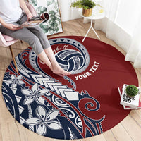 Polynesia Beach Volleyball Personalized Round Carpet Special LT7 - Polynesian Pride