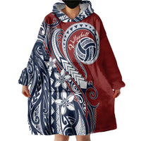Polynesia Beach Volleyball Personalized Wearable Blanket Hoodie Special