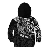 Personalised Father's Day Polynesian Kid Hoodie Best Dad Ever - Black LT7 - Polynesian Pride