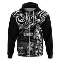 Custom Fathers Day Samoa Hoodie Polynesian Dad & Kid LT7 Zip Hoodie Black - Polynesian Pride