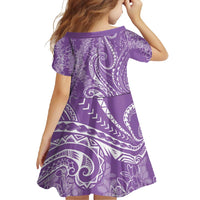 Polynesia Plumeria Lei Family Matching Off Shoulder Maxi Dress and Hawaiian Shirt Periwinkle Curves Motif LT7 - Polynesian Pride
